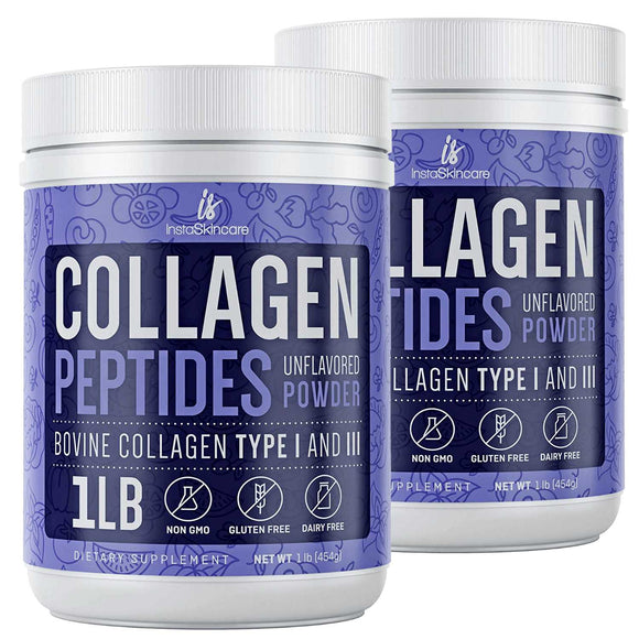 Collagen powder peptides 2 pack Instaskincare